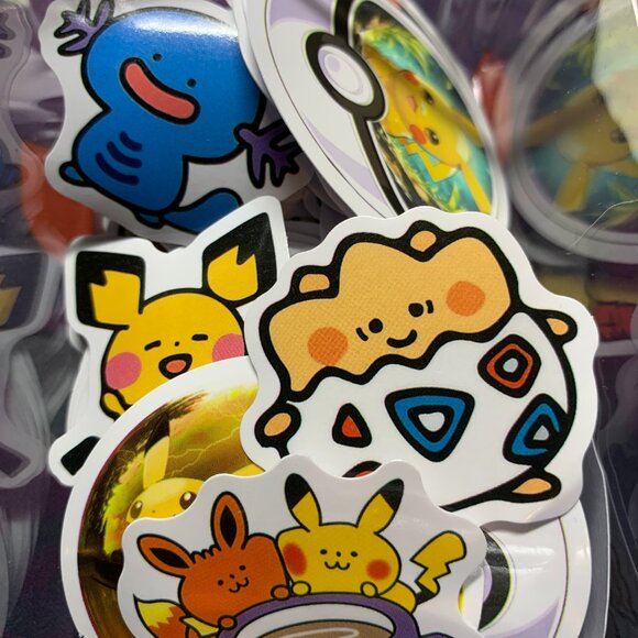 10 Holo Japanese Pokemon Cards with Pins & Sticker Bundle - Picture 6 of 6
